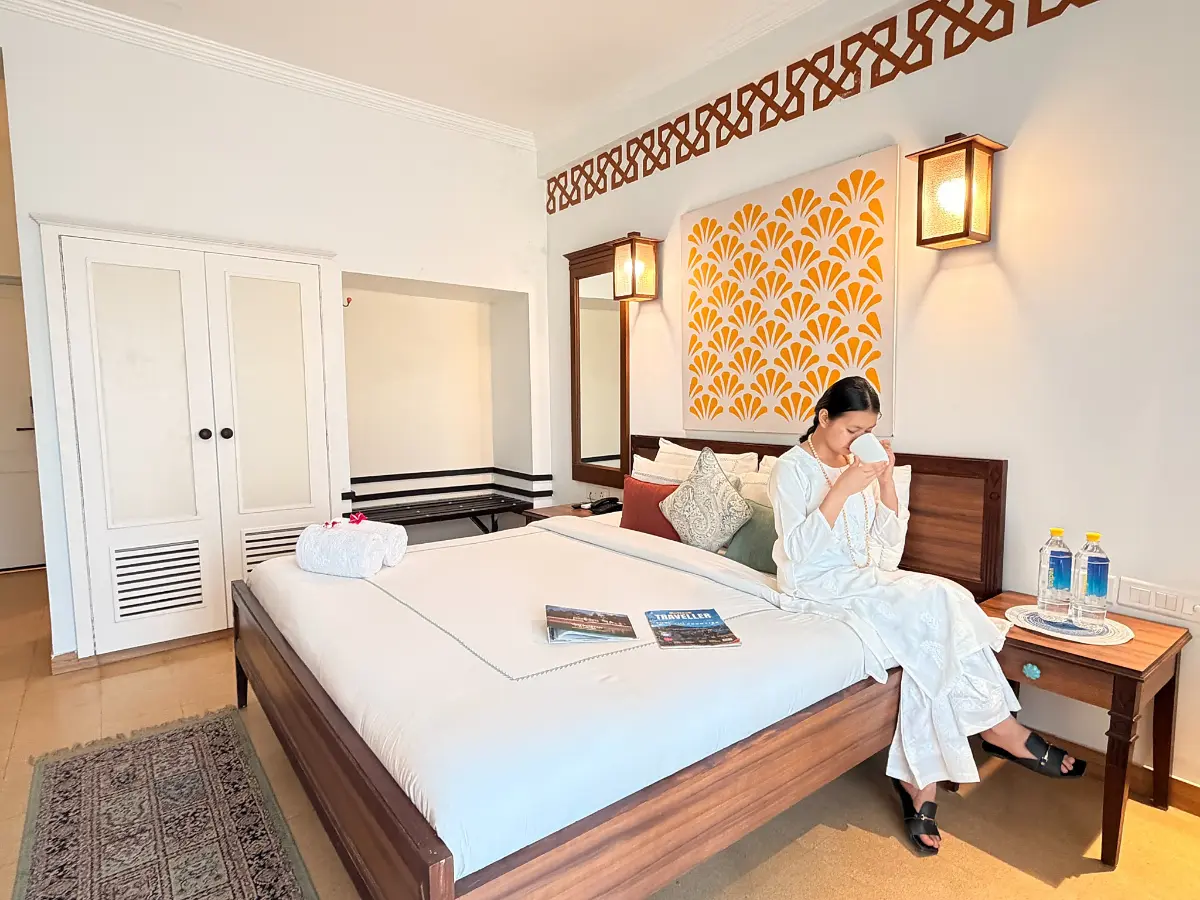 Deluxe Ganga View Room at Yog Niketan in Rishikesh India